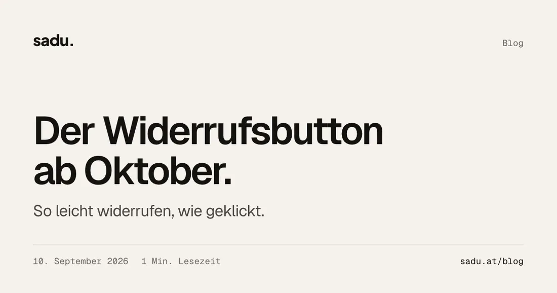 Ab Oktober muss der Kunde den Vertrag so leicht widerrufen können, wie er ihn geklickt hat