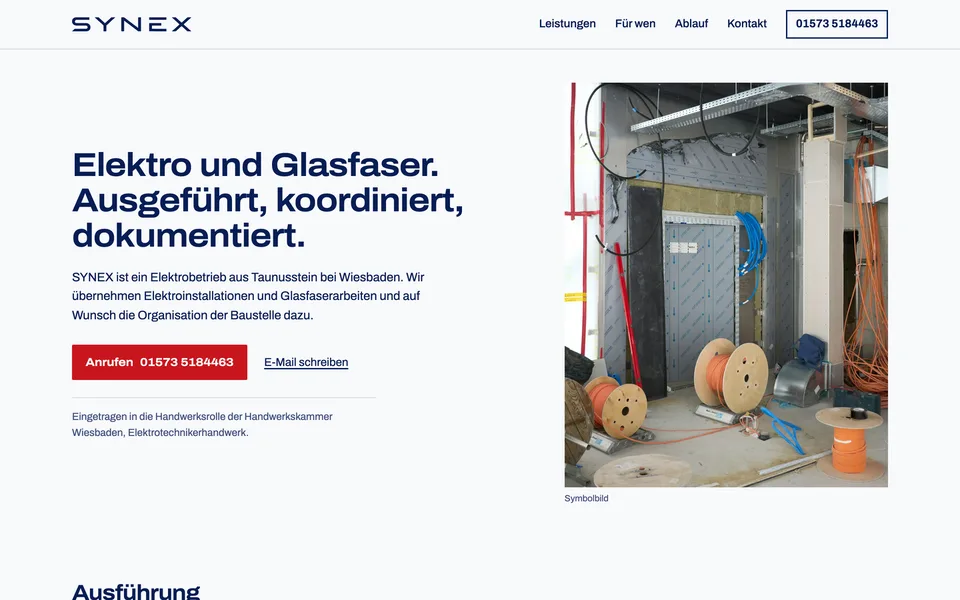 Startseite von synextechnik.de